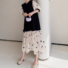 메이첼 시스루 쉬폰 롱 여름 원피스 01060 빅사이즈 포함