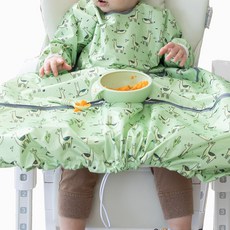 BUMKiNS 2合1孩童長袖圍兜+餐桌套, 駱駝款, 1入