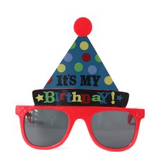 閃亮生日派對眼鏡 5, 混合顏色, 1個