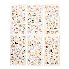 Wooming Store 筆電裝飾休閒風綜合B款貼紙6件組, 1套, 款式 12