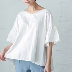 아뗄릭 여성용 루즈핏 빅프릴 티셔츠 00965