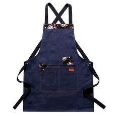 UNICOSY 彩繪丹寧成人圍裙, 02 2369 藍色