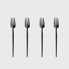 MARJA KURKI 甜點叉, 4個, 黑色