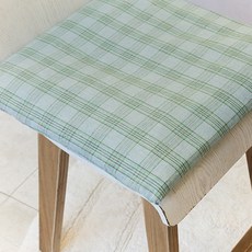 Revlife 麻花水洗格紋坐墊套, 綠色