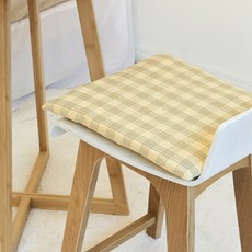 Re Life Melan水洗格紋坐墊套, 黃色