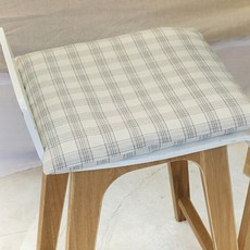 Revlife 麻花水洗格紋坐墊套, 米色