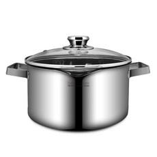 bella cuisine IH感應雙耳不鏽鋼湯鍋+鍋蓋, 單色, 20cm