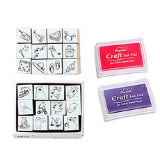 糖果快樂日郵票 A 型 2 種 x 12p + 墨水 2p 套裝, 1套, 隨機發貨