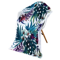 비치 목욕타월 대형 70 x 150 cm, 1개, 11 녹색 잎