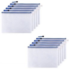 Itemtrade 투명 메쉬 지퍼파일백 A6, 01 화이트, 10개