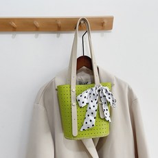 B:VID DIY簍空單肩背包組, 綠色, 1套