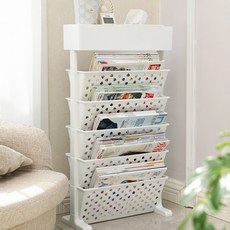 學習用品 參考書 書籍收納架 固定型, 白色