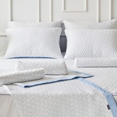 gBEDDING 涼感圖騰壓紋枕頭套, 藍色