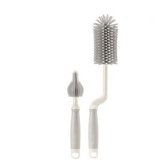 agabang 矽膠奶瓶清潔刷組, 灰色, 1組