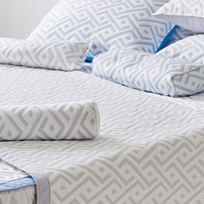 gBEDDING 圖騰壓紋鬆緊帶床墊, 灰色