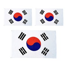 더자카 태극기 게양용 8호 60 x 90 cm, 화이트, 3개