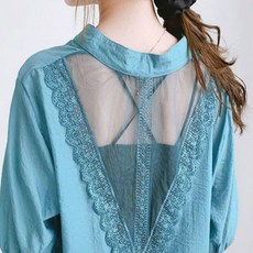 풍깍쟁이 여성용 프린세스 레이어 라이트 반팔 셔츠