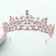 Estella葉片寶石婚禮頭冠 WT102, 1個, 金白色