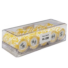 撲克牌籌碼 100入+壓克力收納盒, 數字 1000