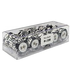 撲克牌籌碼 100入+壓克力收納盒, 100 號