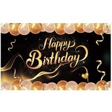 Peito生日金色橫幅掛布, Y02