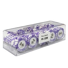 撲克牌籌碼 100入+壓克力收納盒, 500 號