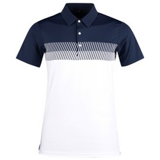 LUCEN 男款立領拼色高爾夫短袖T恤 BLU2M410