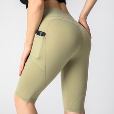 PUNGGGACKJANGI 女款高品質口袋夏季瑜珈短褲