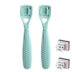 스트릿램프 발각질 제거 굳은살 면도기 민트 2p + 교체용날 20p 세트, 1세트