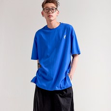 엘런아시 20수 라이트닝 옆트임레이어드 오버핏 반팔 티셔츠