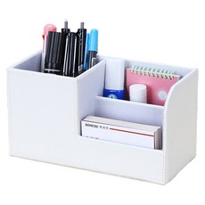 심플리앤 사무실 가죽 다기능 정리함, 화이트, 1개