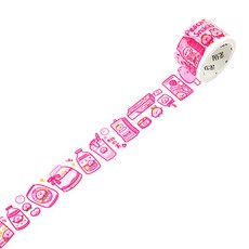 Onup DIY 日記裝飾紙膠帶貼紙 3cm x 5m, 1個, 粉紅色