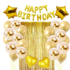 피어니스트 홈파티 풍선 세트, 골드, 1세트