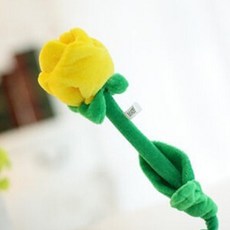 Haesol 花卉玫瑰花插裝飾 室內裝潢 咖啡廳造型 鐵絲固定器 娃娃窗簾綁帶 30cm, 玫瑰黃色, 1個