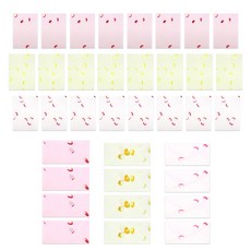 Maumdama 花瓣韓紙信紙3件組, 2套, 白色花瓣 + 黃色花瓣 + 粉紅色花瓣, 2個