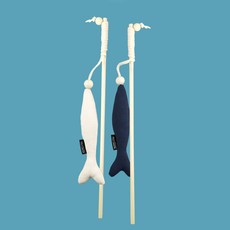 PETSMON 釣魚竿造型貓咪玩具, 2個, 隨機發貨