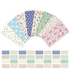 Maumdama 動物圖案橫式信封8款x5入組, 混色, 40枚