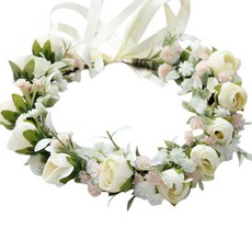 花苞自助婚禮花冠, 白色的, 1個