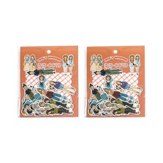 잇홈 다꾸 스꾸 폰꾸 시리즈 스티커 스트릿 피플 20종 x 2p 세트, A 타입, 1세트