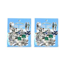 잇홈 다꾸 스꾸 폰꾸 시리즈 스티커 스트릿 피플 20종 x 2p 세트, D 타입, 1세트