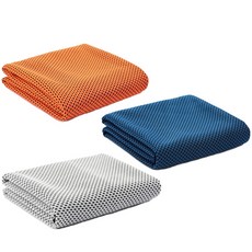 素色運動毛巾組 3入, 隨機發貨, 1套