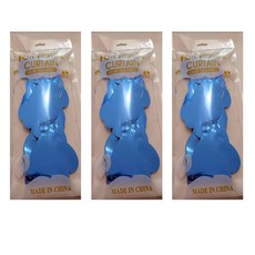 Peito 生日快樂可愛愛心銀箔派對拉簾 1 x 2 m, 3個, A08