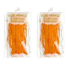페이토 생일파티 웨딩 장식 마카롱 컬러 파티커튼 1 x 2 m, 오렌지, 2개