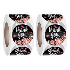 글로리빙 땡큐 원형 스티커 500p, 2개, 3