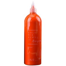 Darumi擠壓式壓克力顏料 橘紅色 XL, 1 種顏色, 1000毫升