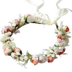 花苞自助婚禮花冠, 1個, 粉色的