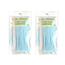 페이토 생일파티 웨딩 장식 마카롱 컬러 파티커튼 1 x 2 m, 라이트블루, 2개