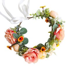 自助婚禮假花花冠, 1個, 橘子