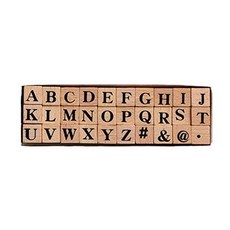 PEONIST 木質大寫英文字母印章 1號, 1組