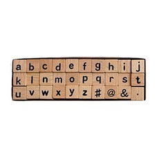 PEONIST 木製字母印章 小寫 1, 1套